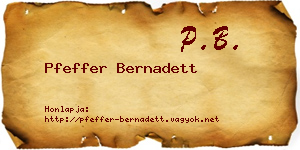 Pfeffer Bernadett névjegykártya
